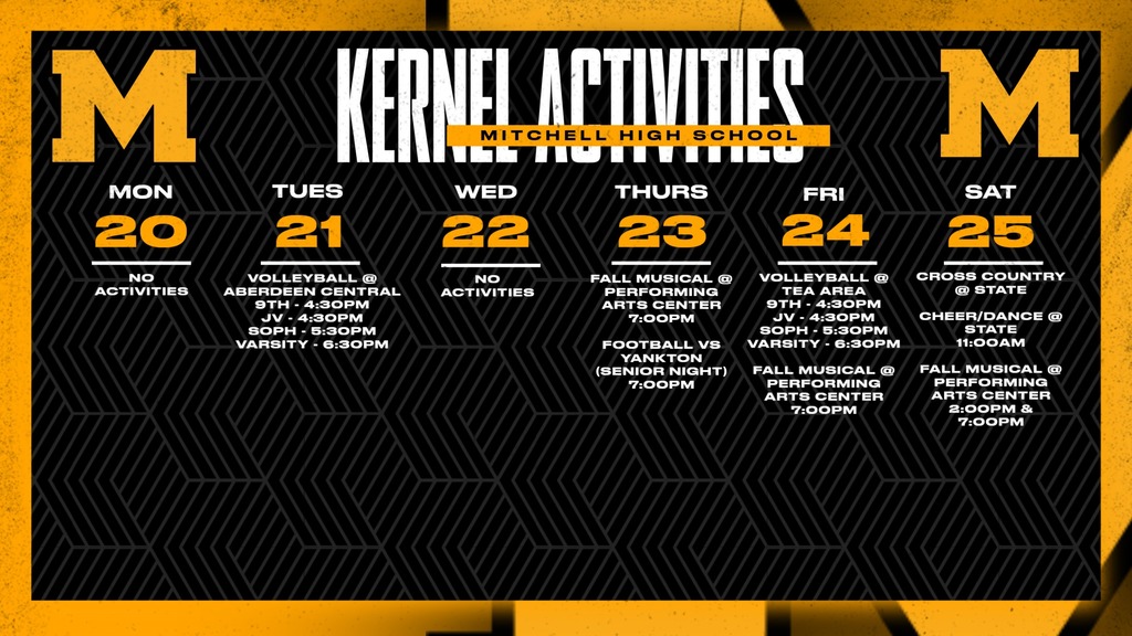 Mitchell High School Activities This Week