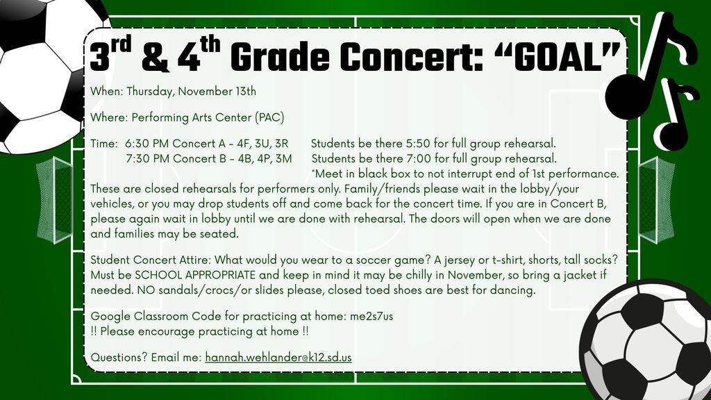 3rd & 4th Grade Concert