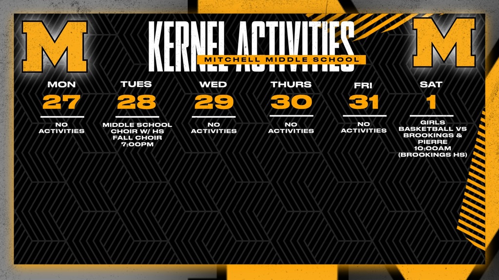 Mitchell Middle School Activities This Week