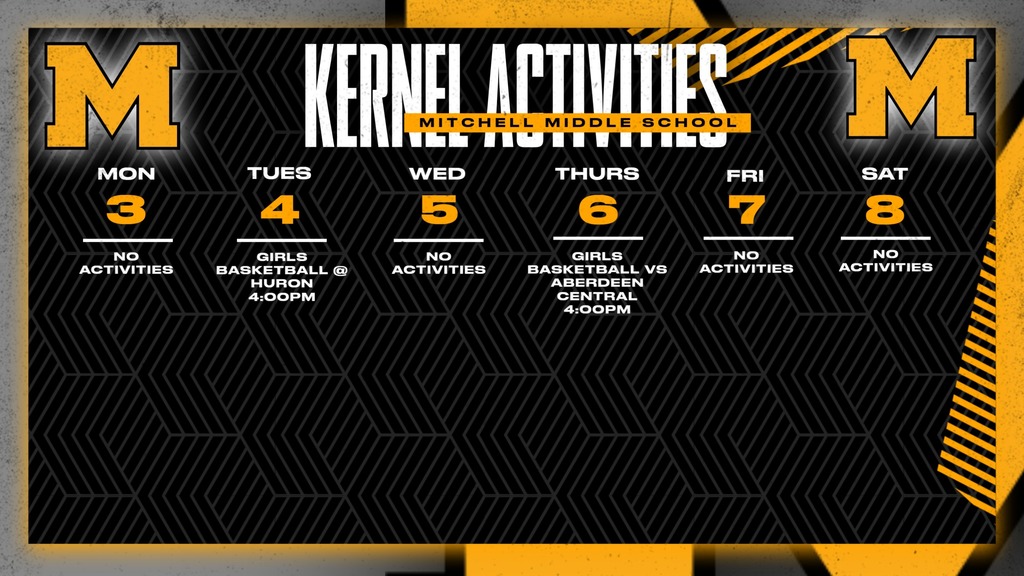 Mitchell Middle School Activities This Week