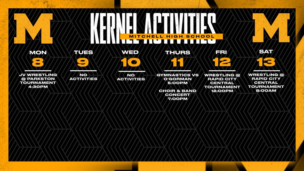 Mitchell High School Activities This Week