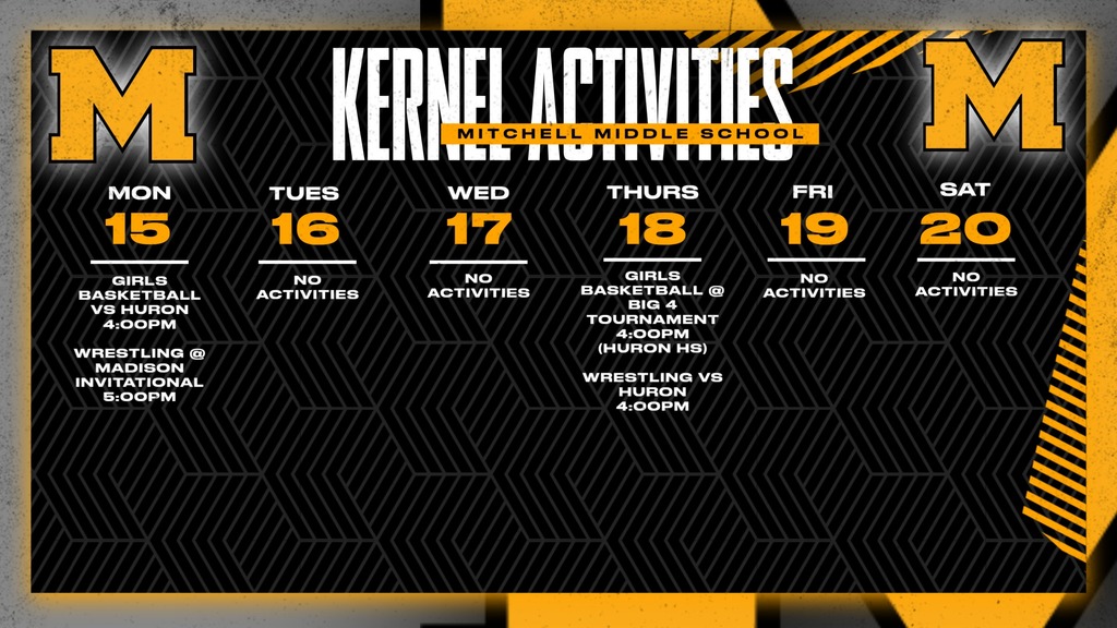 Mitchell Middle School Activities This Week