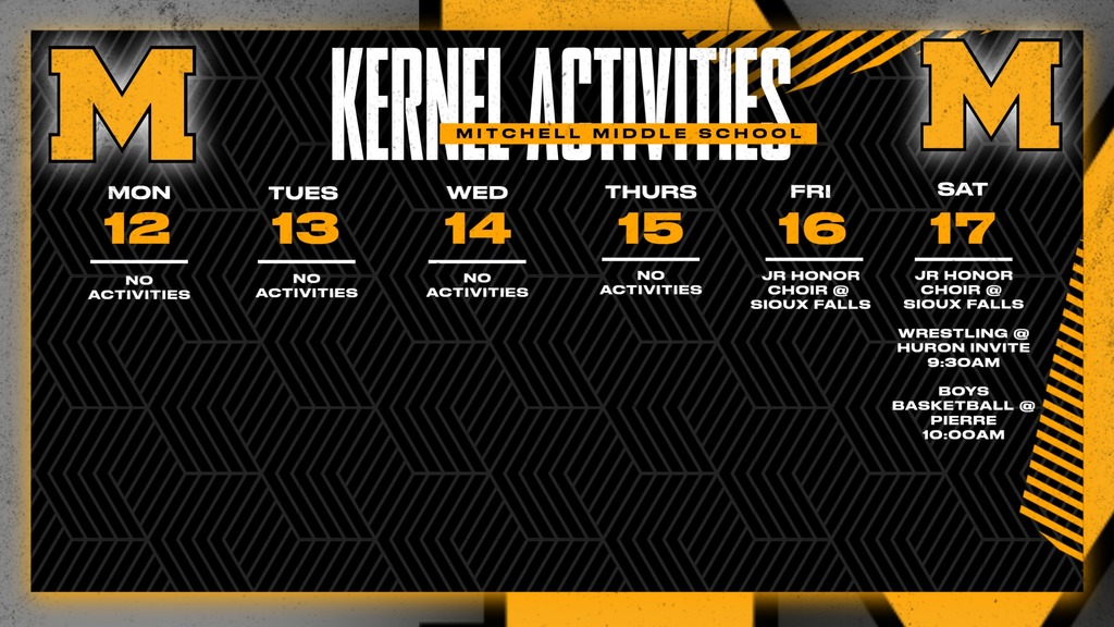 Mitchell Middle School Activities This Week