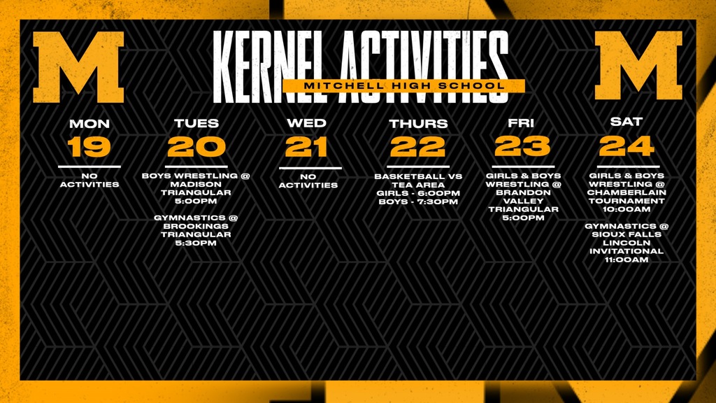 Mitchell High School Activities This Week