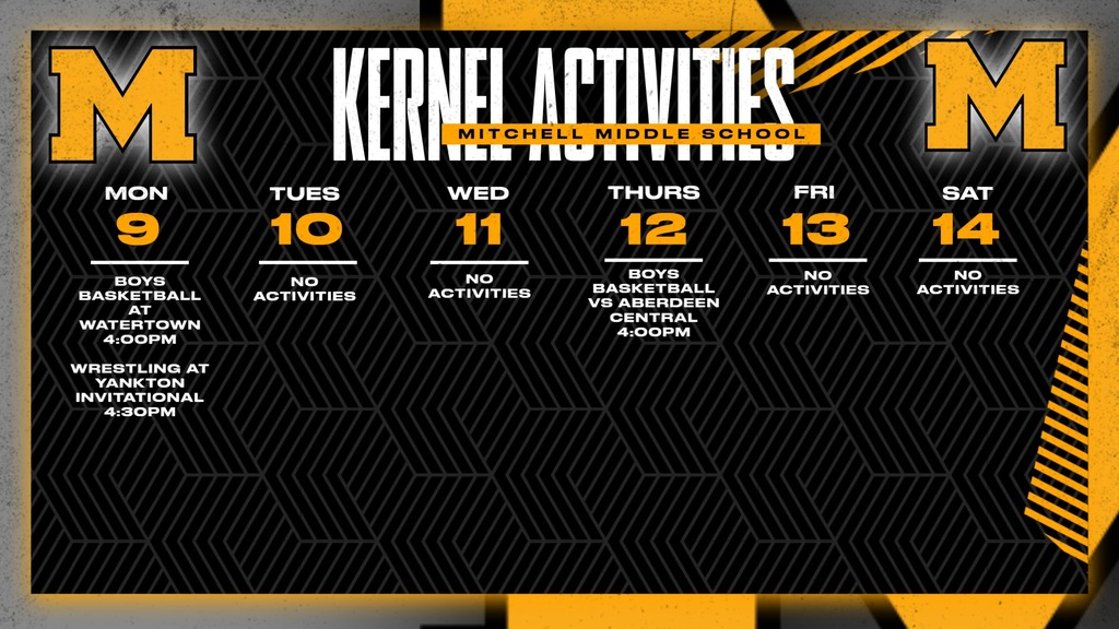 Mitchell Middle School Activities This Week