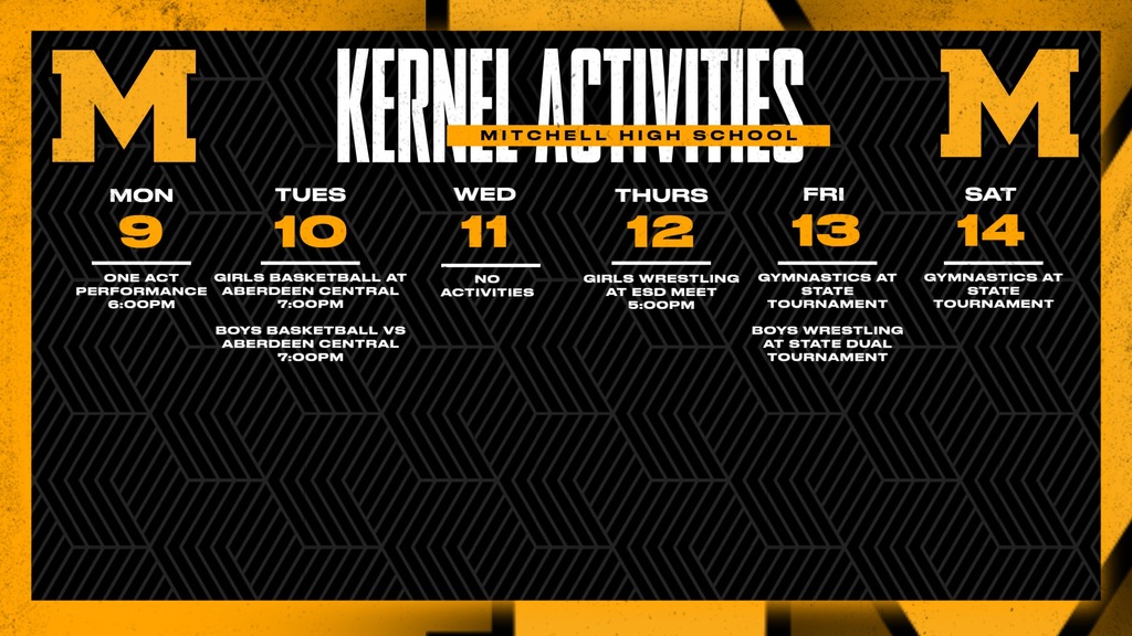 Mitchell High School Activities This Week