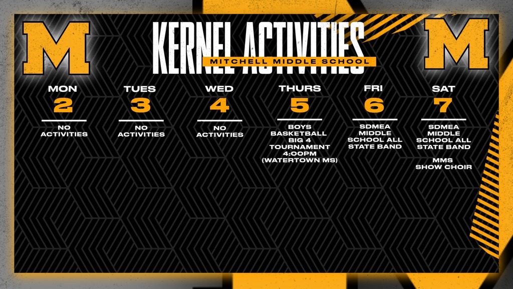 Mitchell Middle School Activities This Week