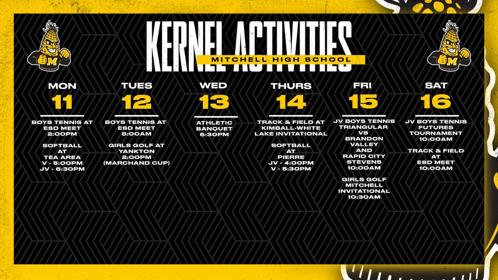Mitchell High School Activities This Week