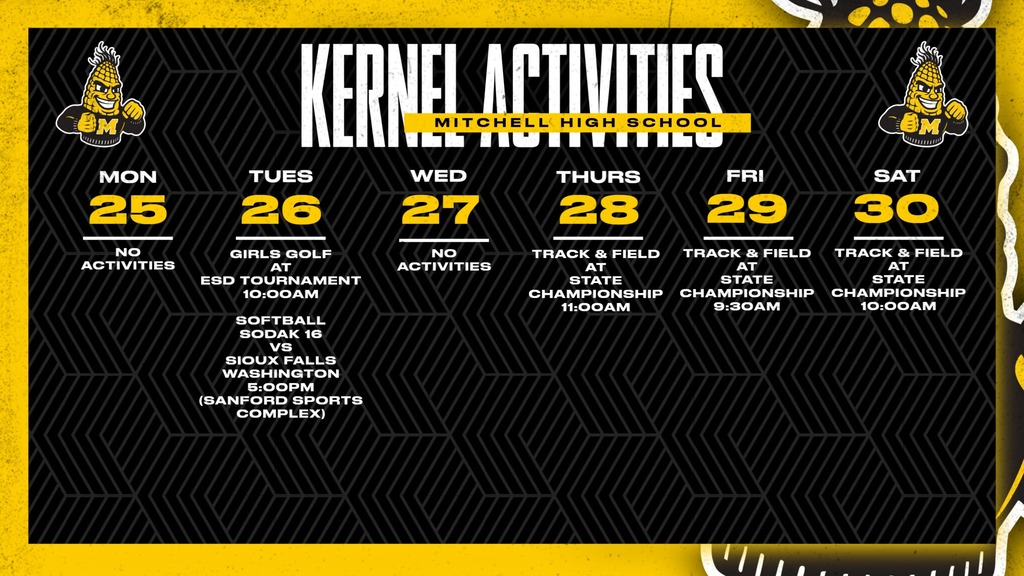 Mitchell High School Activities This Week