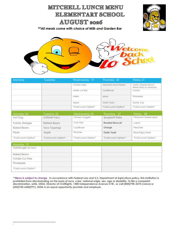 lunch menu