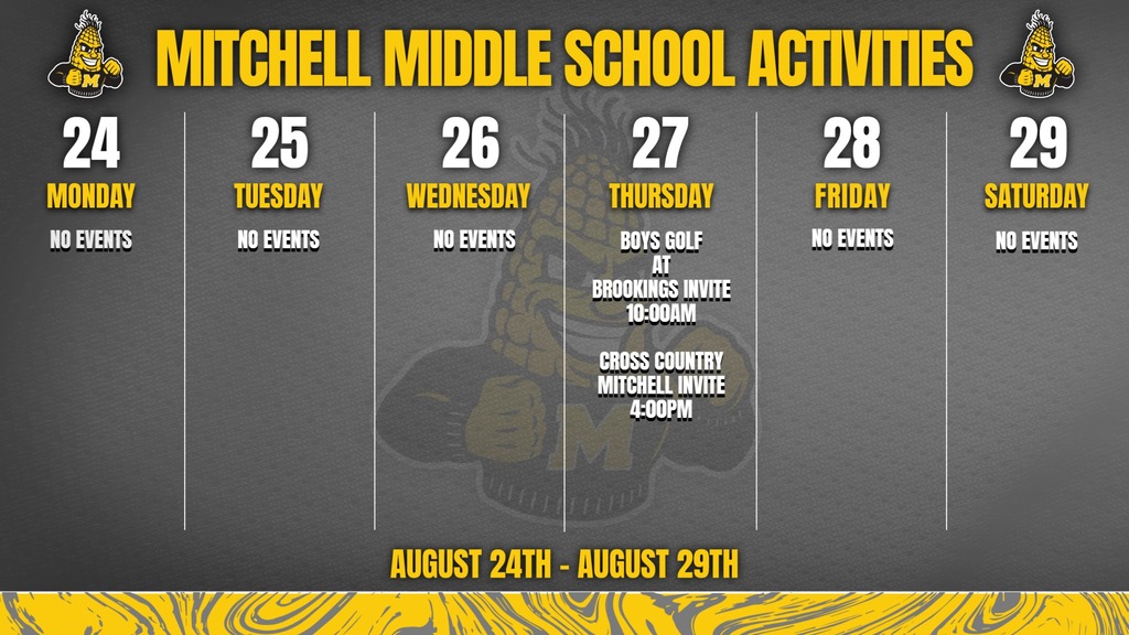 Mitchell Middle School Activities This Week