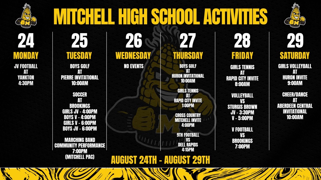 Mitchell High School Activities This Week