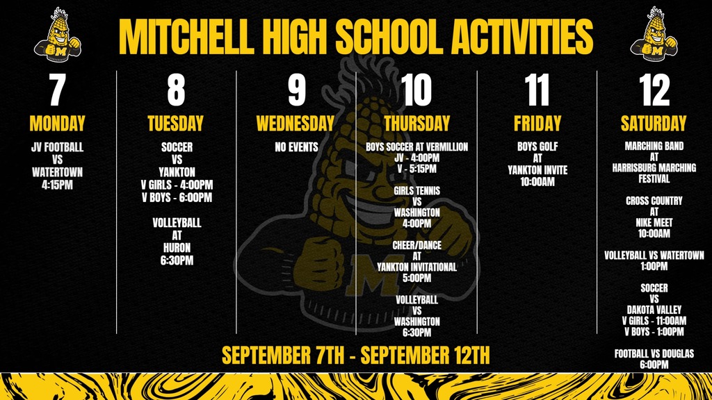 Mitchell High School Activities This Week