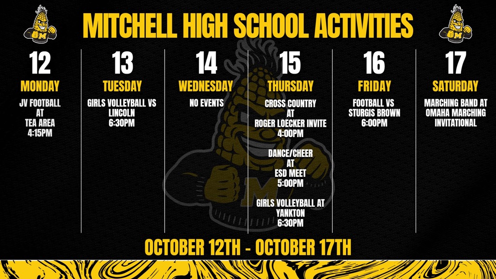 Mitchell High School Activities This Week