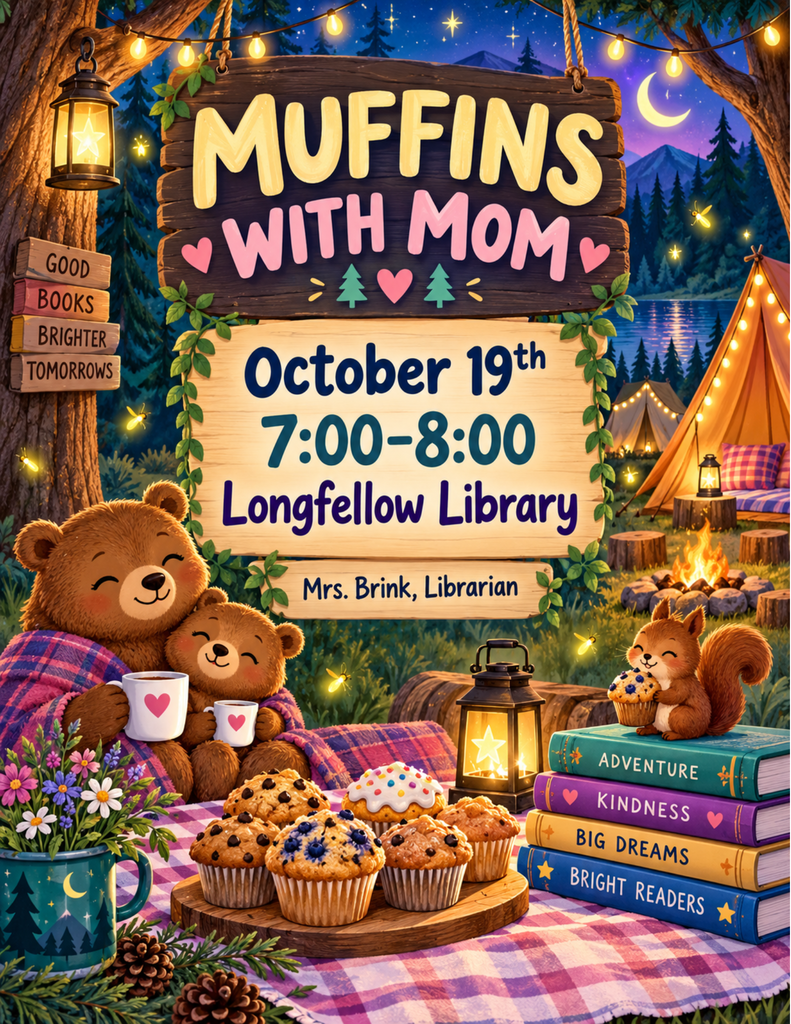 Muffins with Mom 7-8 AM on October 19