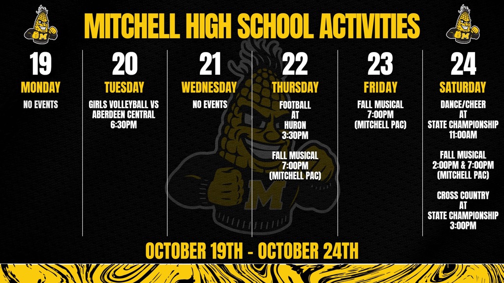 Mitchell High School Activities This Week