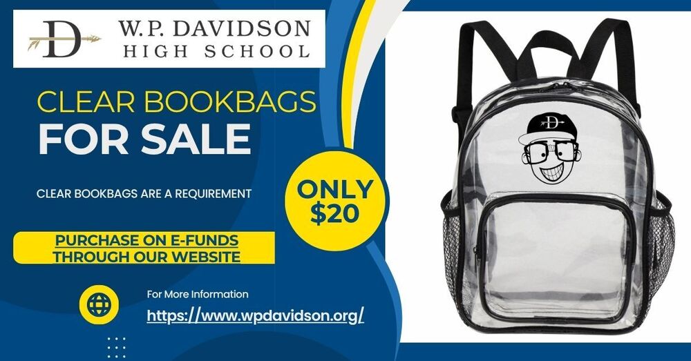 Clear bookbags for sale