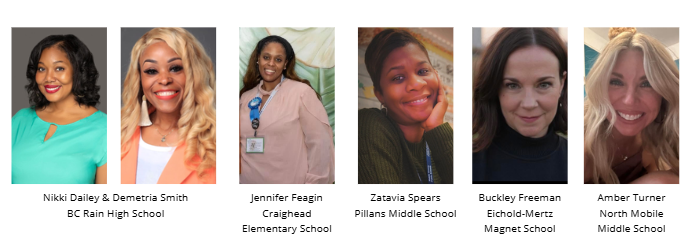 Photos of the six MCPSS counselors who won RAMP awards