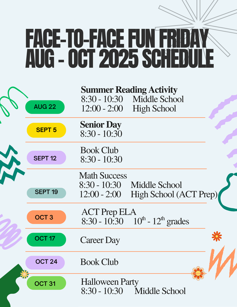 decorative schedule image