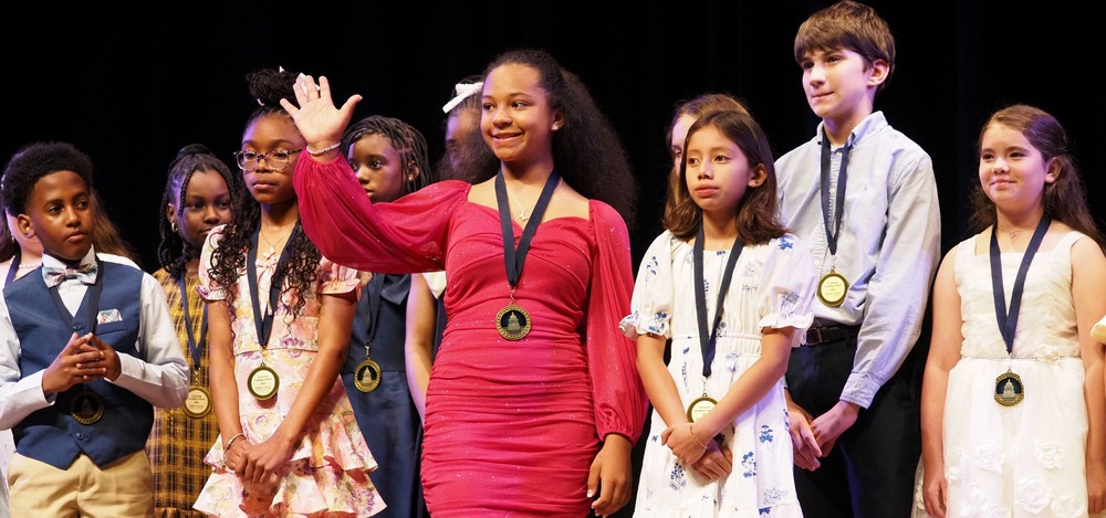 Learning Leading on stage being recognized