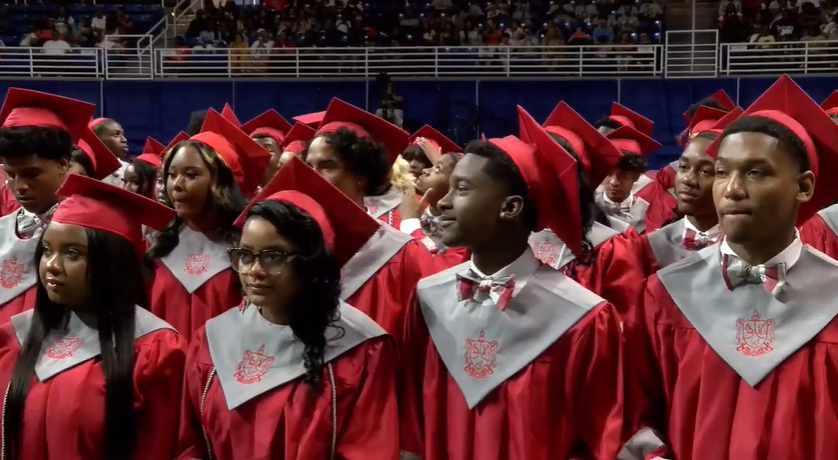 B.C. Rain graduates in caps and gowns