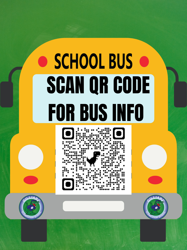Stock image school bus with QR code for more bus information. QR code leads to https://www.infofinderi.com/ifi/?cid=MCPS21OK5RPNW