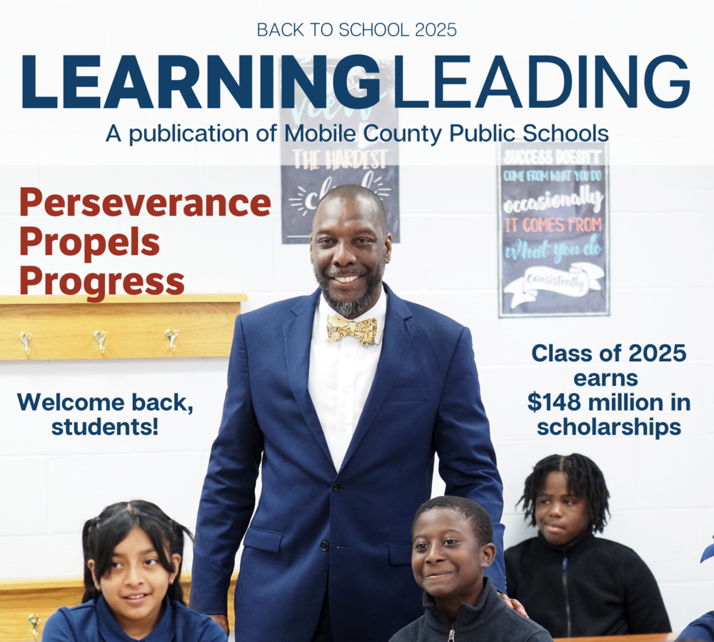 Cover of Learning Leading magazine, with photo of Superintendent Chresal D. Threadgill