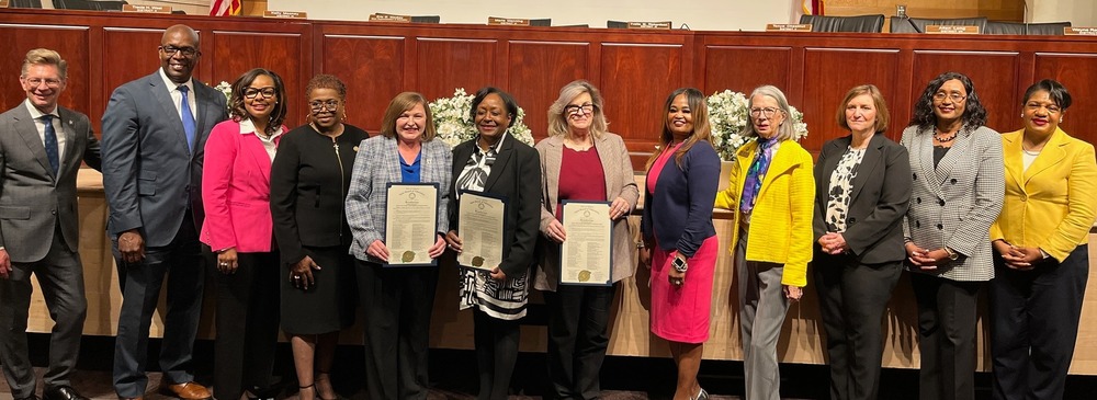 Principals of four MCPSS schools with state superintendent and board members