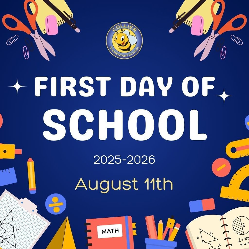 First Day of 2025-2026 school year is Monday, August 11th