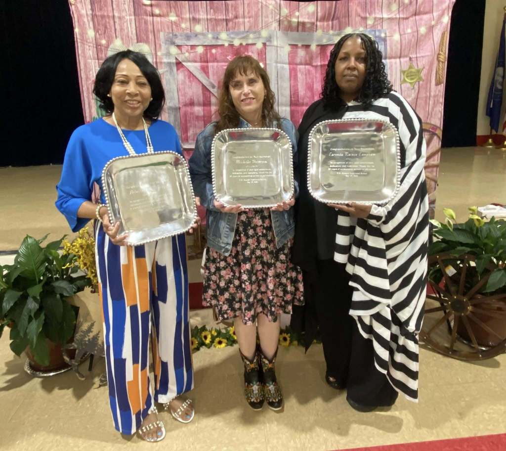Council’s retirees: Laronda Raines-Langham (30 years), Michelle Peterson (29 years), and Arletta McWilliams (18 years).