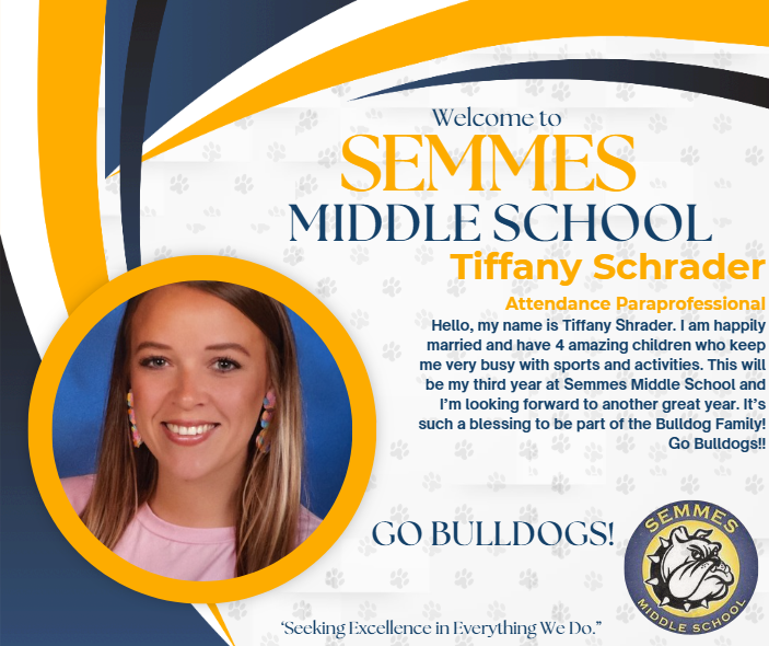 Welcome Mrs. Shrader to the SMS Attendance Team!