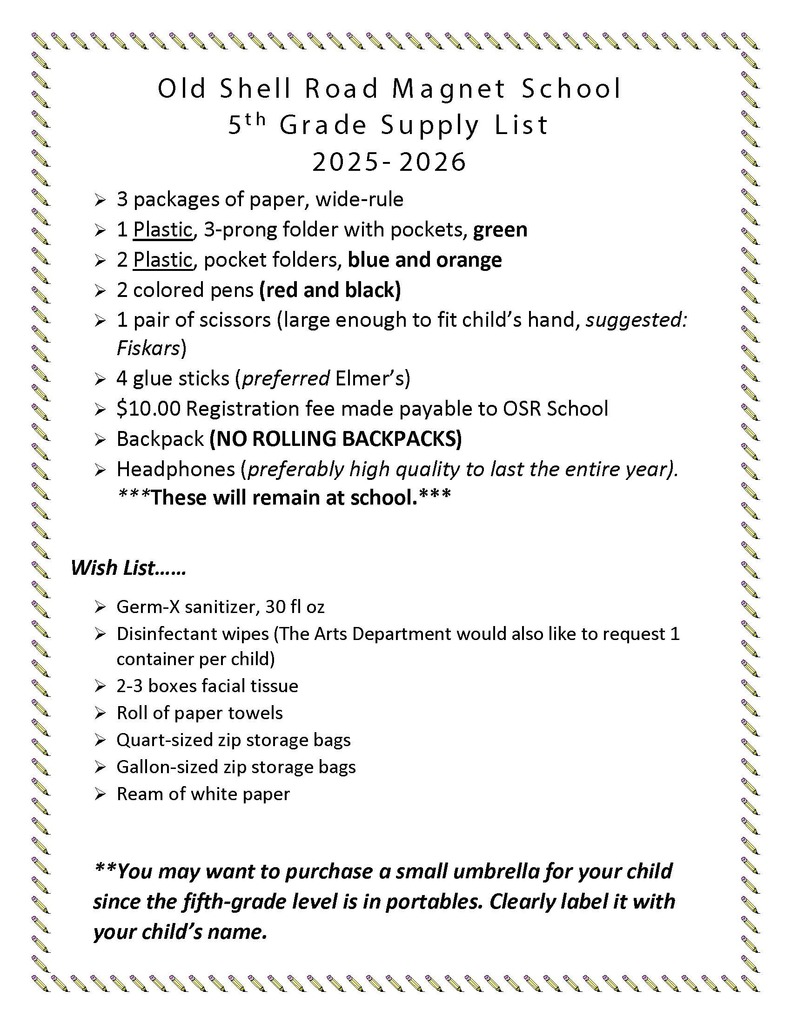 5th supply