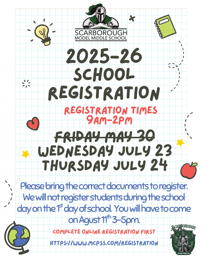 Registration for next school year
