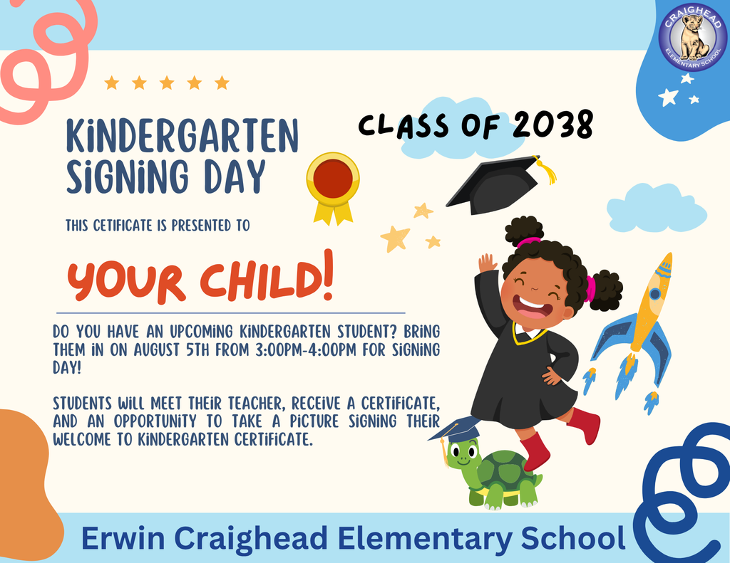 Kindergarten Signing Day