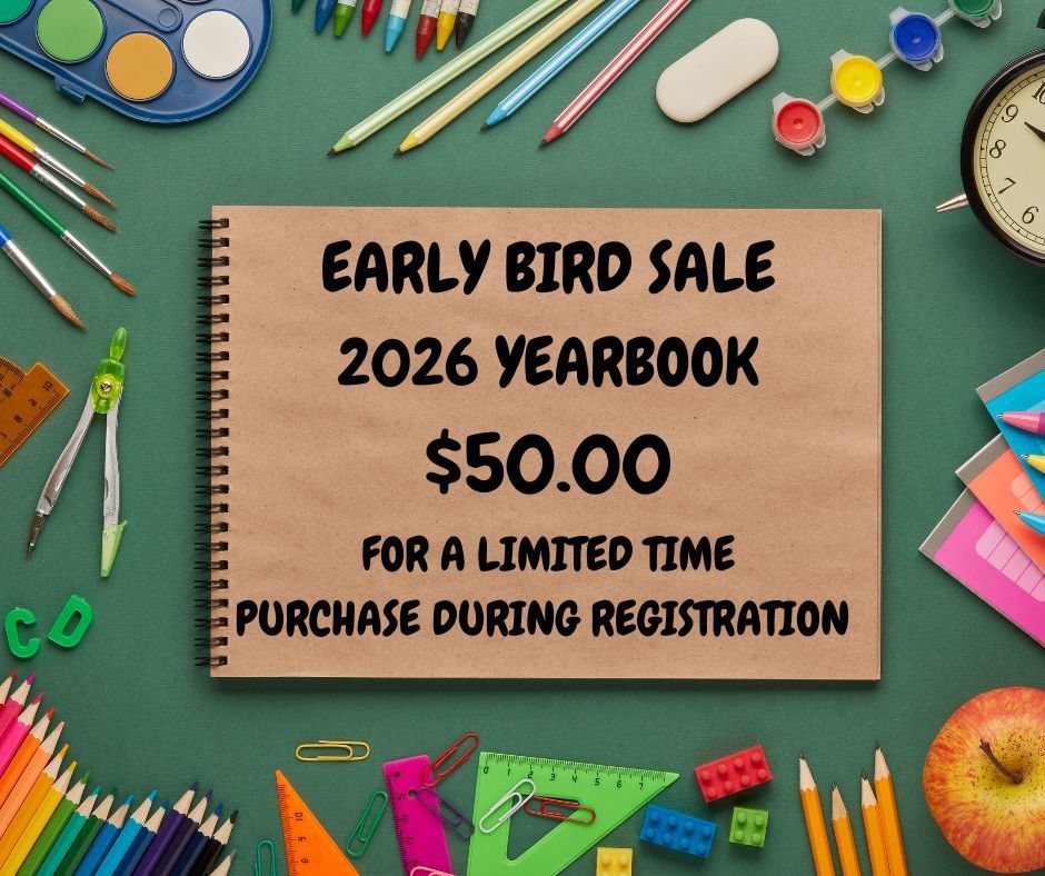 Early bird sale 2026 yearbook $50
