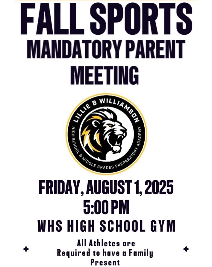 Fall Sports Mandatory Parent Meeting