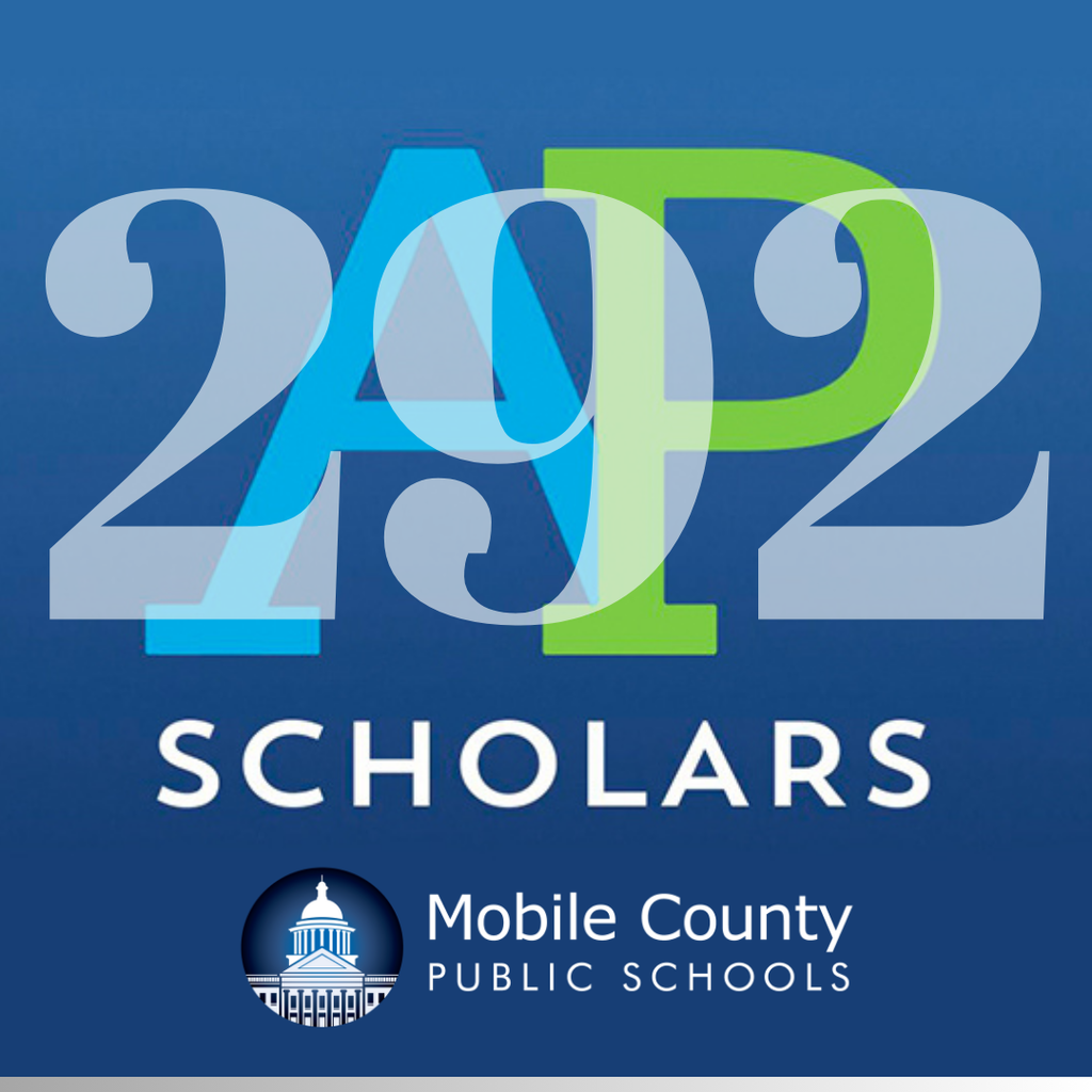 A graphic celebrating Mobile County Public Schools' 292 AP Scholars
