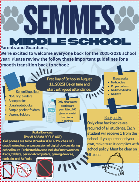 Additional Reminders for the 2025-2026 School Year