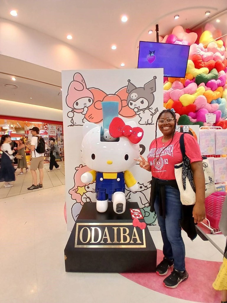 Photo taken in front of the Hello Kitty store inside the Diver City Tokyo Mall