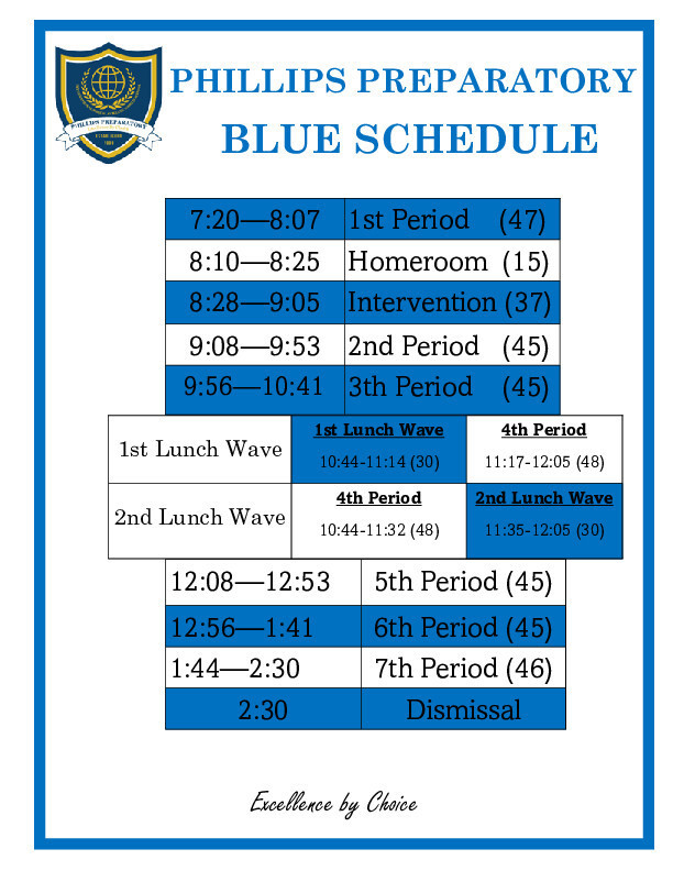 Blue Schedule 