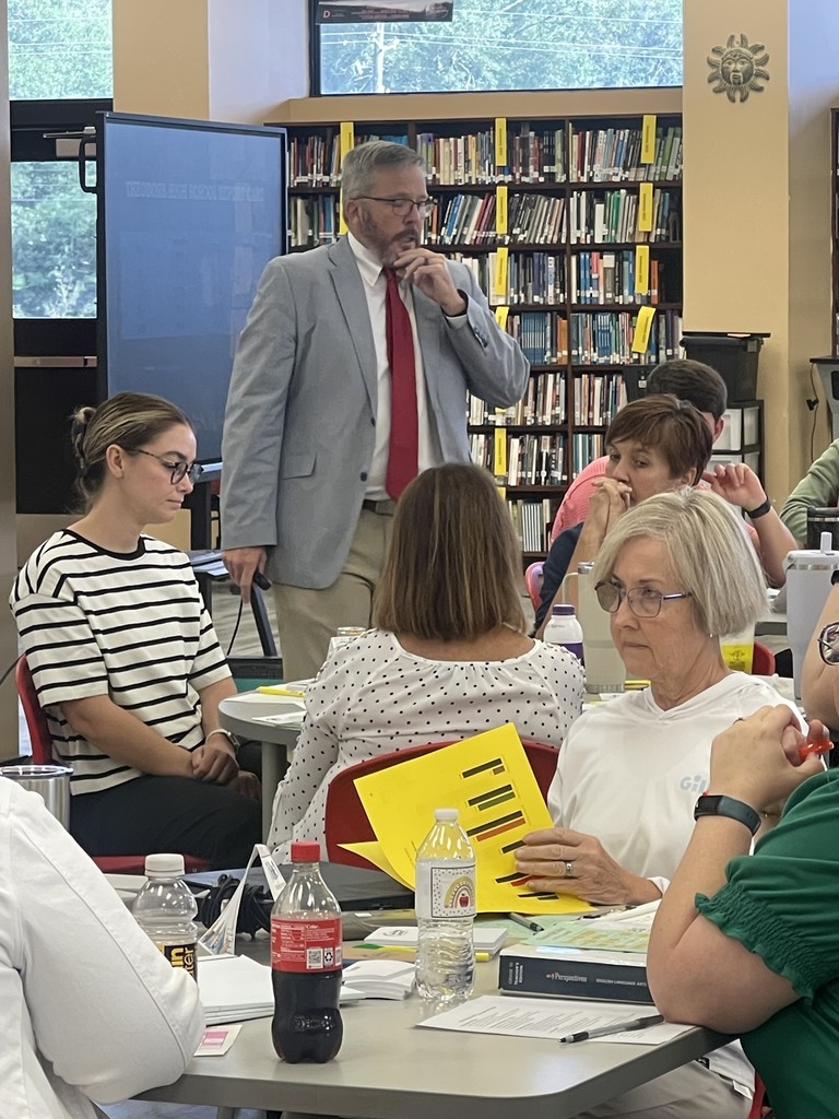 Mr. Hardegree addresses the faculty during our Learning Launch