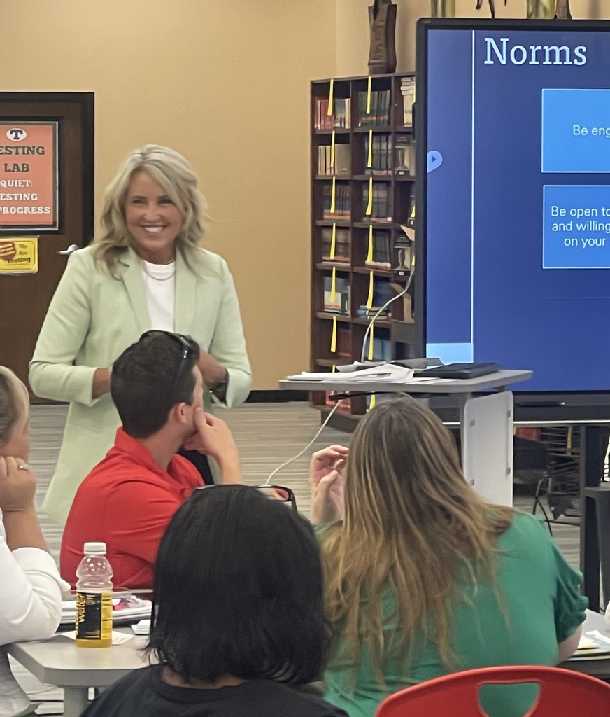 Ms. Krissy Graham is always happy to help  the faculty! 