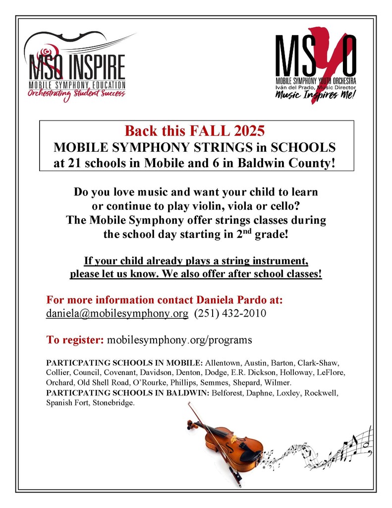 Mobile Strings in Schools flyer
