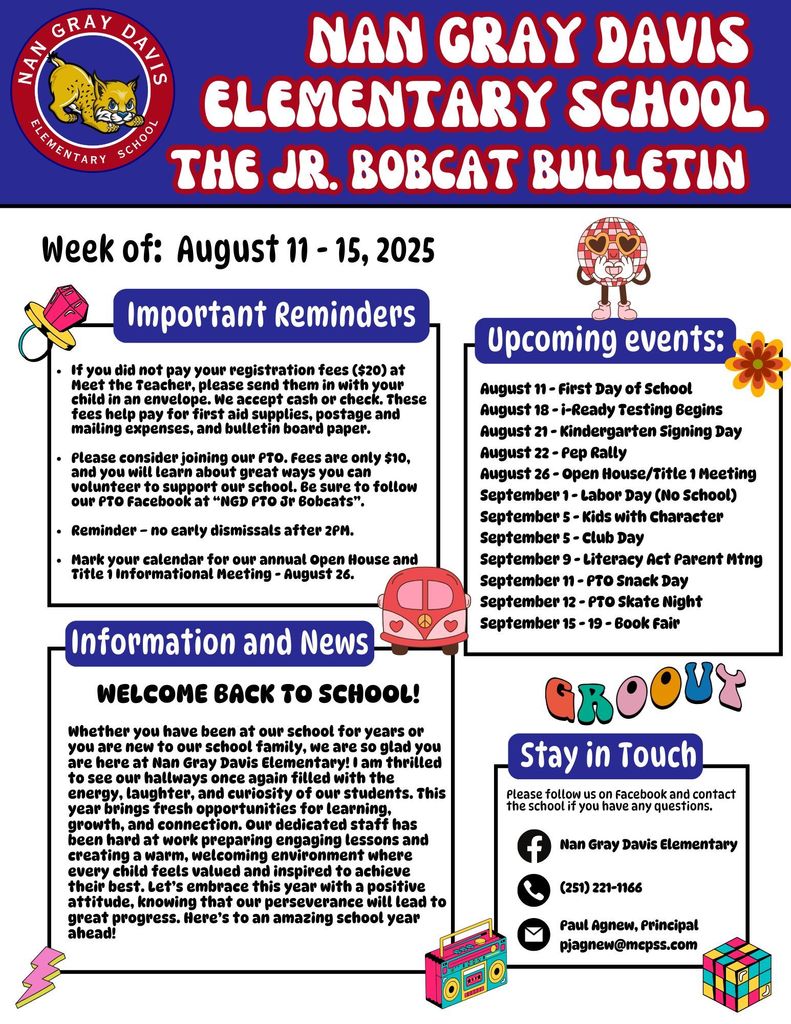 Jr. Bobcat Bulletin 8-11-25