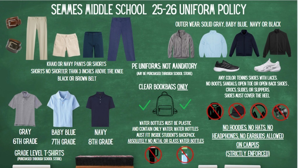 Semmes Middle School Uniform Policy 