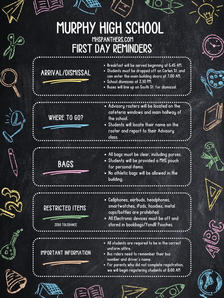 First Day Reminders
