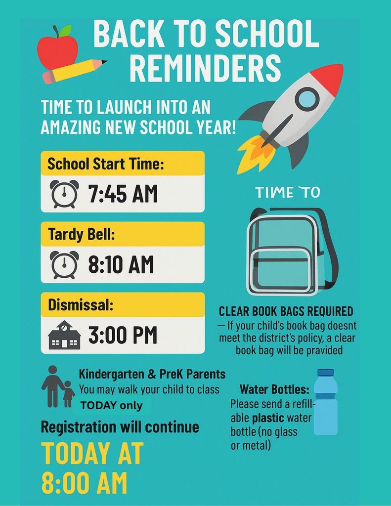 First Day of School Reminders