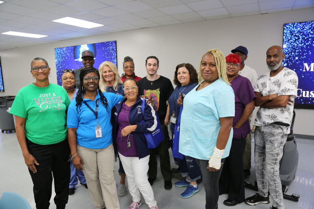 A group of custodians