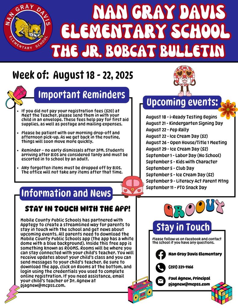 Parent Newsletter 8-18-25