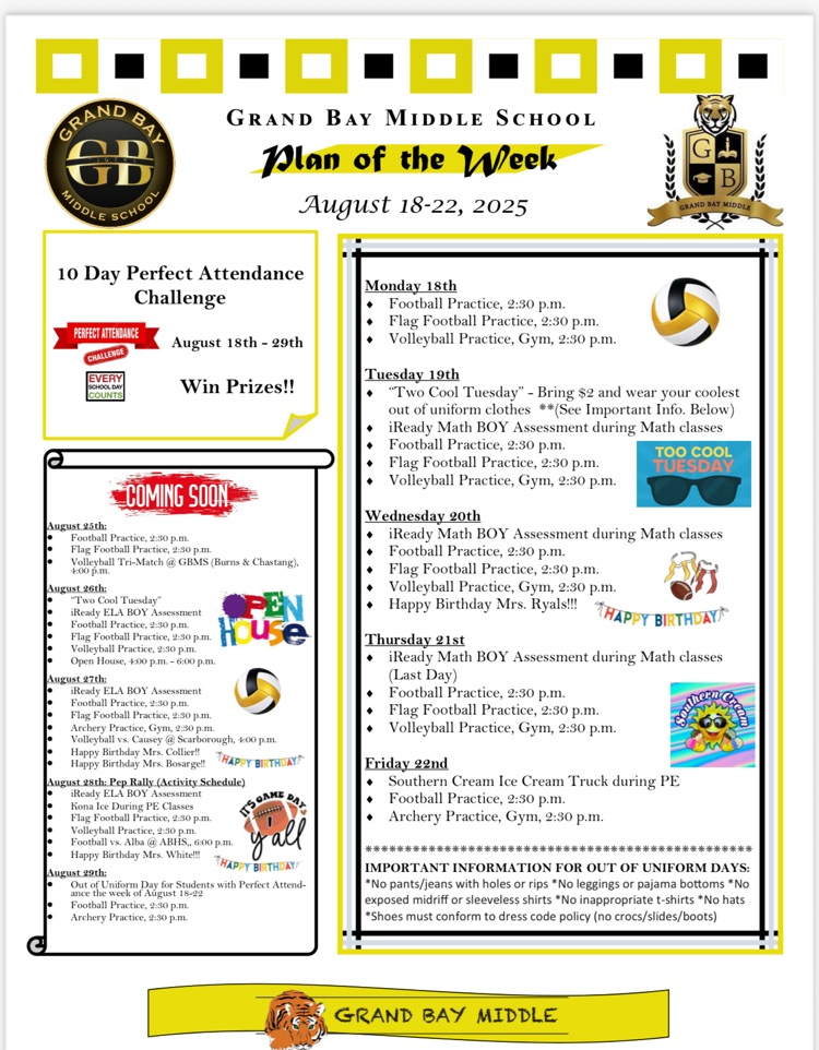 plan of the week 